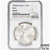 Image 1 : 1985Mo 1oz. Silver Mexicanos Onza NGC MS67