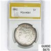 Image 1 : 1892 Morgan Silver Dollar PGA MS61