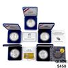 Image 1 : 2009-2020 5pc US Mint Silver Dollar Commemoratives