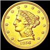 Image 1 : 1856 $3 Gold Piece CLOSELY UNCIRCULATED