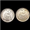 Image 1 : [2] 1857 Seated Liberty Dimes LIGHTLY CIRCULATED