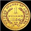 Image 2 : 1854 Rare Gold Dollar HIGH GRADE