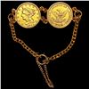 Image 1 : 1907 (2) 2.50 Gold Quarter Eagles w/ Chain HIGH GRADE