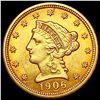 Image 1 : 1906 $2.50 Gold Quarter Eagle UNCIRCULATED