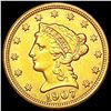 Image 1 : 1907 $2.50 Gold Quarter Eagle UNCIRCULATED