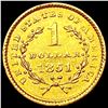 Image 2 : 1851 Rare Gold Dollar CHOICE AU