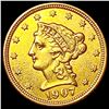 Image 1 : 1907 $2.50 Gold Quarter Eagle CLOSELY UNCIRCULATED