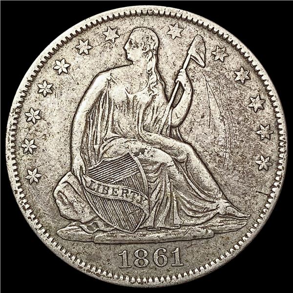 1861-O Seated Liberty Half Dollar NEARLY UNCIRCULATED