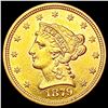 Image 1 : 1879 $2.50 Gold Quarter Eagle UNCIRCULATED