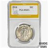 Image 1 : 1938 Walking Liberty Half Dollar PGA MS65+