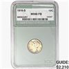 Image 1 : 1916-S Mercury Silver Dime NTC MS66 FB