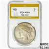Image 1 : 1921 Silver Peace Dollar PGA MS64 High Relief