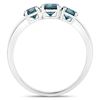 Image 2 : 14KT White Gold 1.17ctw Blue Diamond Ring