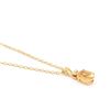 Image 2 : Plated 18KT Yellow Gold 1.03ctw Citrine and Diamond Pendant with Chain