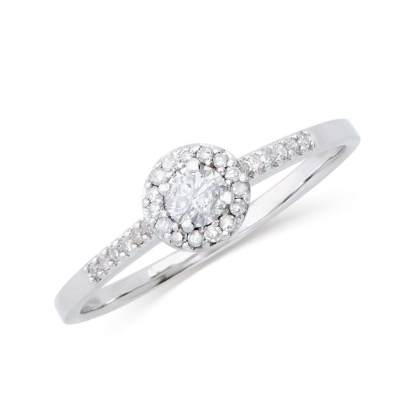 14KT White Gold 0.35ctw Diamond Ring