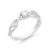Image 2 : 14KT White Gold 0.55ctw Diamond Ring