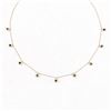 Image 4 : 10KT Yellow Gold 1.08ctw Blue Sapphire Necklace