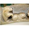 Image 2 : Bone relief carving of 3 bears 17" long, 5" high (33)