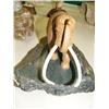 Image 2 : Soapstone mastodon with bone tusks on base 10" long, 8" high (33)
