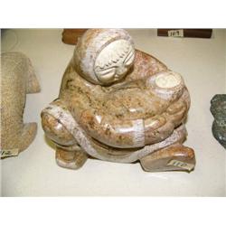 Mother and child soapstone carving 6" tall, 6" wide (33)