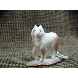 Ivory wolf on ivory base (33)