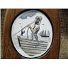 Image 2 : Wood case with elephant ivory detailed scrimshawed sailor 4" tall, 3.5" wide (33)