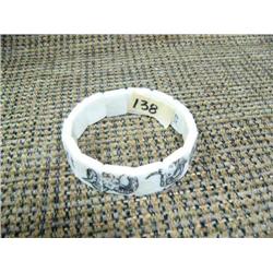 Ivory bracelet, with scrimshawed rams (33)