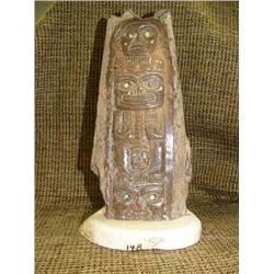 Imported totem bone carving 10" tall (33)