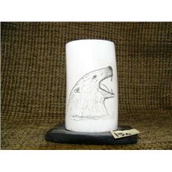 Scrimshawed ivory pencil holder by R. Silook (33)