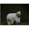 Image 1 : Ivory bear with ivory seal 2" tall, 2.5" long (33)