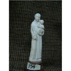 Ivory St. Anthony on wood base 4.5" high (33)