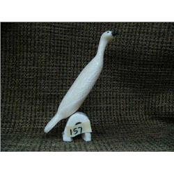Ivory bird 5" tall, signature unreadable (33)