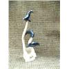 Image 1 : Antler base and dark porpoise scene 6" tall (33)