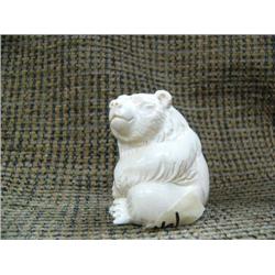 Mastodon Ivory bear 2" tall, 2" wide (33)