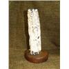 Image 2 : Ivory prospector and owl on wood base 8" tall, 4" diameter (33)
