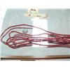 Image 2 : Lot of 3 red trade bead necklaces, 12" (33)