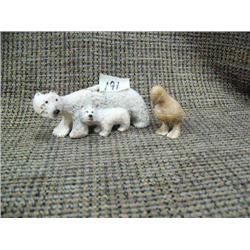 Pair of bone bears 4" long (33)