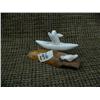 Image 2 : Ivory kayaker on fossilized ivory base 3.5" long, 3" tall (33)