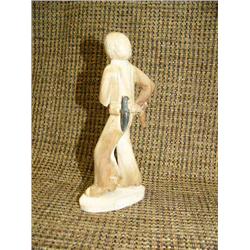 Imported cowboy by Jappo on ivory base 5.5" tall (33)