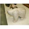 Image 3 : Large soapstone bear with fish in mouth 16" long, 10" high (33)