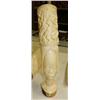 Image 1 : Elephant ivory African bust 17" tall, 4" wide, some damage on hair (33)