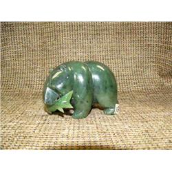 Jade bear 4" long 3" high (33)