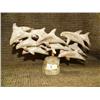 Image 1 : Imported bone carving of whales 5" tall 8" long (33)