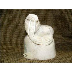 Bone and ivory tusk walrus, unreadable signature (33)