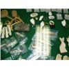 Image 7 : Huge lot of bone knives imported, money clips, hand carved wood animals, ivory earrings, ivory chops
