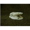 Image 3 : One piece ivory polar bear signed L.O. from Diomede 3" long (33)