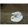 Image 4 : One piece ivory polar bear signed L.O. from Diomede 3" long (33)