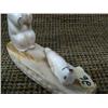 Image 5 : Polar bear eating seal made of ivory by Topkok from Teller 4" long 3" tall (33)