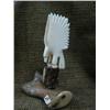 Image 1 : Ivory eagle on bone or antler base 8" tall - may be imported (33)