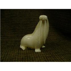 Beautiful ivory walrus with tusk 3.5" tall by Oseuk (33)